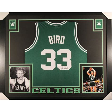 Larry Bird Signed X Custom Framed Jersey Jsa Pristine Auction