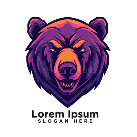 Modern Creative Esport Vector Bear Modern Logo Art Design Drawing Stock