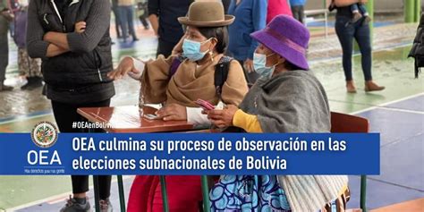 OEA on Twitter Misión de la OEA concluye observación en las