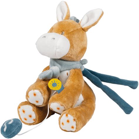 Nattou Peluche musicale mini âne Léo roseoubleu fr