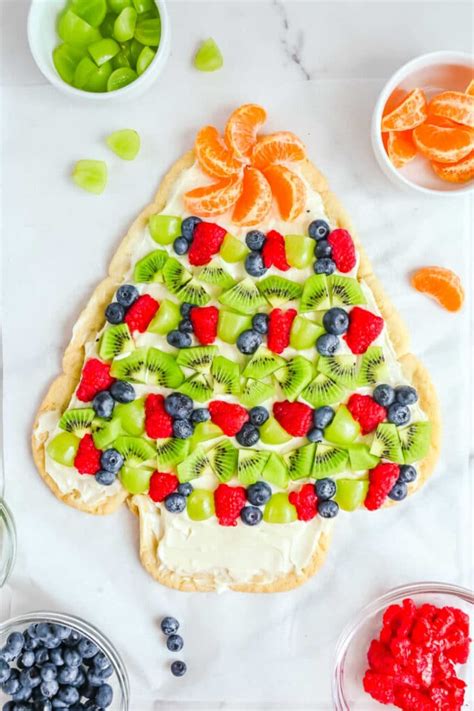 Easy Sugar Cookie Christmas Tree Recipe With Fruit Simply Stacie