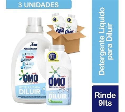 Pack Detergente Omo L Quido Para Diluir Ml Botella Cuotas Sin