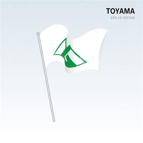 Premium Vector Waving Flag Of Toyama Prefectures Of Japan Isolated On