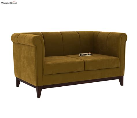 Buy Arbor Seater Sofa Velvet Chestnut Brown Online In India