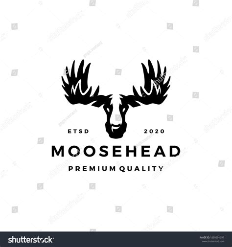 Moose Head Logo Vector Icon Illustration Stock Vector Royalty Free