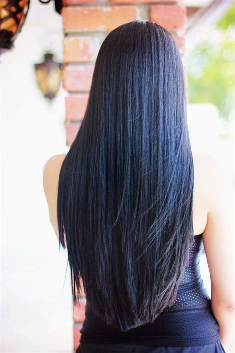 Hip Length Black Hair