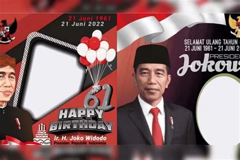 Selamat Ulang Tahun Jokowi Berikut 10 Link Twibbon Ulang Tahun Ke 61