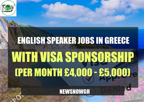 English Speaker Jobs In Greece With Visa Sponsorship 4 000 5 000