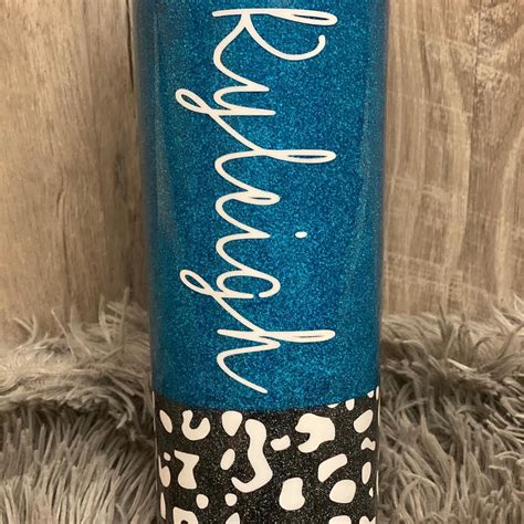 Leopard Print Epoxy Coated Tumbler Etsy