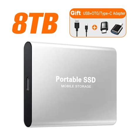 1TB external hard drive Portable SSD 2TB External Solid State Drive USB ...