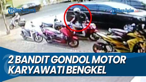 VARIO KARYAWATI LENYAP DIGARONG MALING 2 Bandit Terekam CCTV Satroni