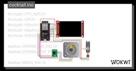 Cocktail Machine Wokwi Esp32 Stm32 Arduino Simulator