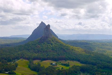 Glasshouse Mountains Auf Dem Gipfel Des Mt Ngungun Ausblick Auf Mt