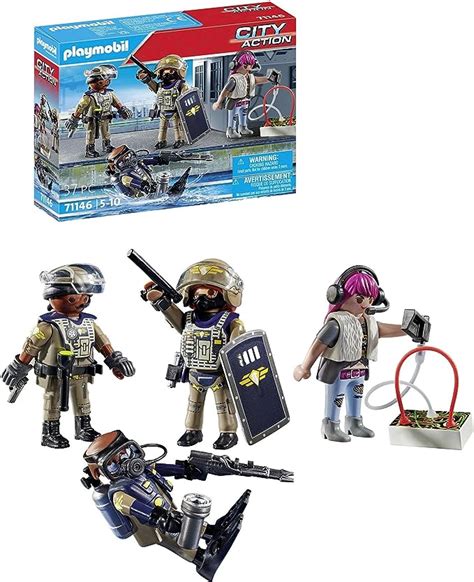 PLAYMOBIL City Action 71146 SWAT Figurenset SEK Taucherin SEK Task