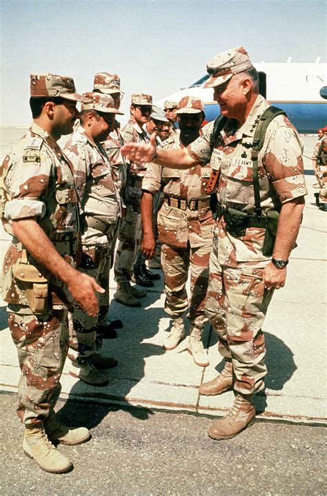 Gen Norman H Schwarzkopf Commander In Chief Us Central Command