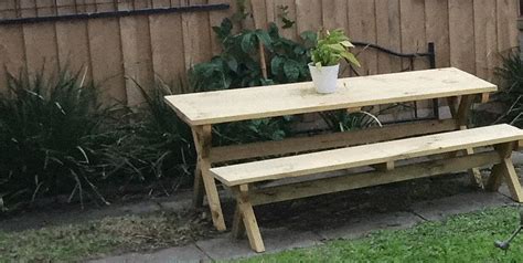 How To Build A Cross Leg Garden Table Bench BuildEazy