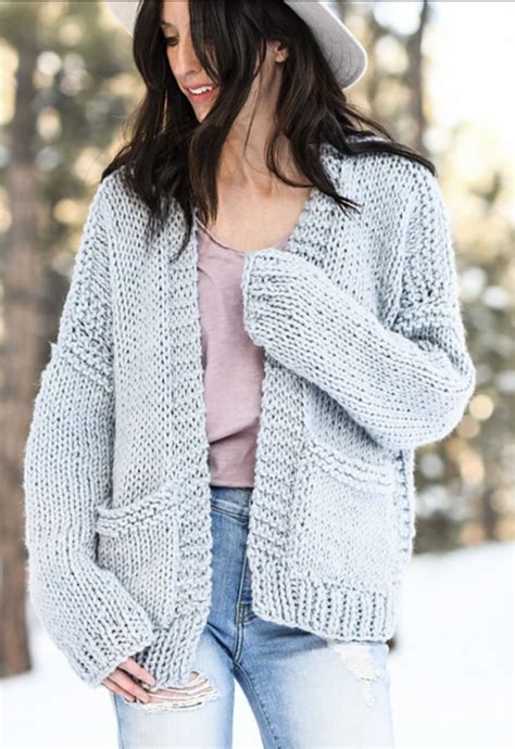 Chunky Knit Cardigan Pattern [free 10 Easy Projects ]