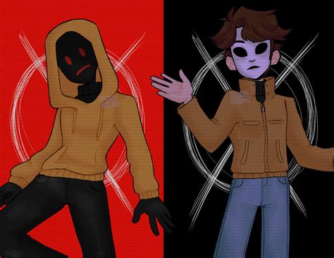 Masky and Hoodie - Marble Hornets - Fanart by SecondaryColorentimy on