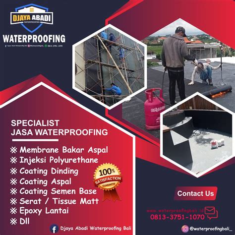 Spesialis Waterproofing Bali Bergaransi Jasa Waterproofing Bali