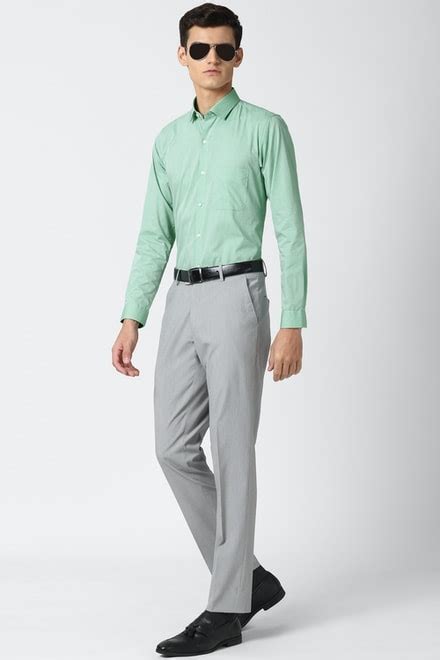 Buy Men Green Slim Fit Formal Shirts Online - 650903 | Peter England