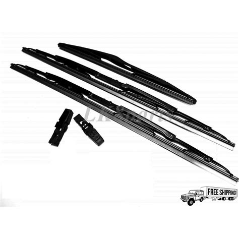 Front And Rear Wiper Blade Set Of 3 And Clips Lucky8 Off Road