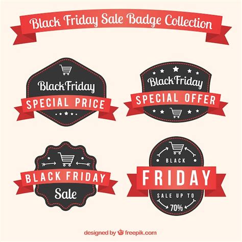 Premium Vector Retro Badges Set Of Black Friday