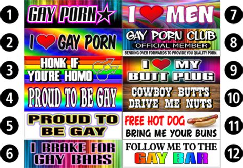 Funny Gay Porn Gag Bumper Stickers YOU CHOOSE ANY STICKER DECAL EBay