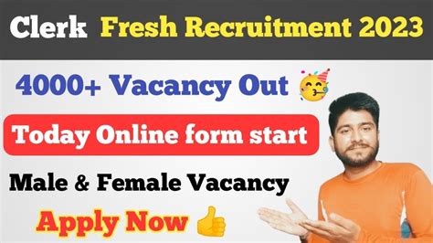 Clerk Fresh Recruitment 2023 Ll 4000 Vacancy Out Ll Today Online