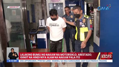 Lalaking Bumili Ng Nakaw Na Motorsiklo Arestado Iginiit Na Hindi Niya