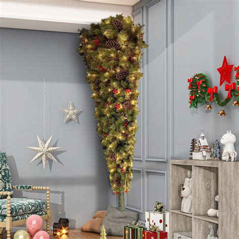 The Holiday Aisle® 6ft Upside Down Hanging Quarter Tree, Christmas Tree ...