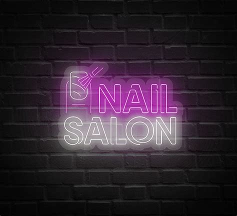 Nail Salon Neon Sign Online Fast Delivery