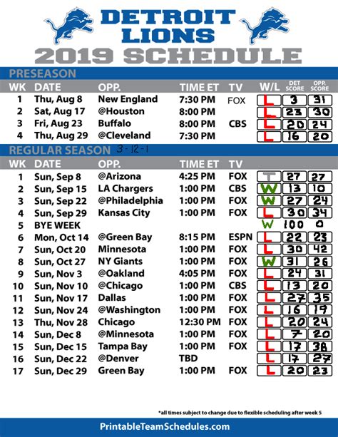 Detroit Lions Schedule 2024 Season 2024 Row Hedvige