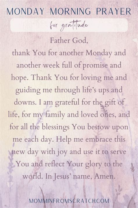 Begin Your Week With A Grateful Heart This Monday Prayer Focuses On