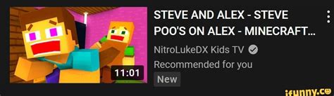 Steve And Alex Steve Poos On Alex Minecraft Nitrolukedx Kids Ty