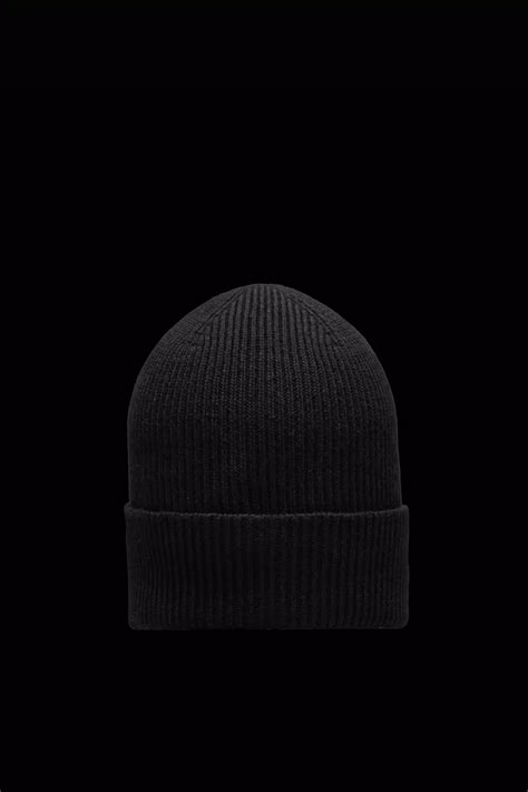 Black Wool Beanie - Hats & Beanies for Men | Moncler US