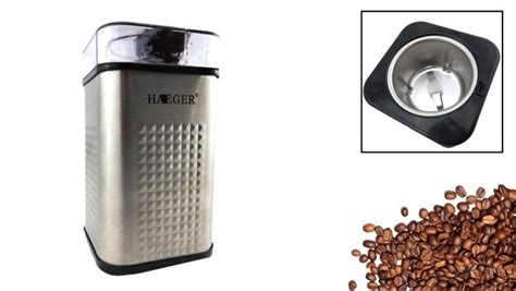 Кофемолка HAEGER HG-7111 Электрическая мощная 300 Вт. ножевая кофемолка ...