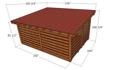 12×16 Firewood Shed Plans Overall Dimensions Myoutdoorplans