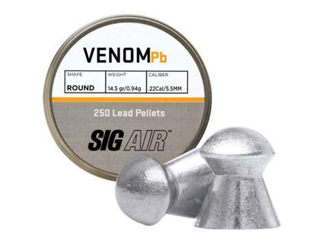 Sig Sauer Airguns Airammovpb22 Venom 22 Pellet Lead 250 Per Tin