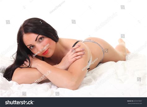 Sexy Beautiful Girl Lingerie On Blanket Stock Photo Edit Now