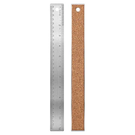 Amazon 30cm Metal Steel Ruler Cork Backed Ruler Stainless Steel 1