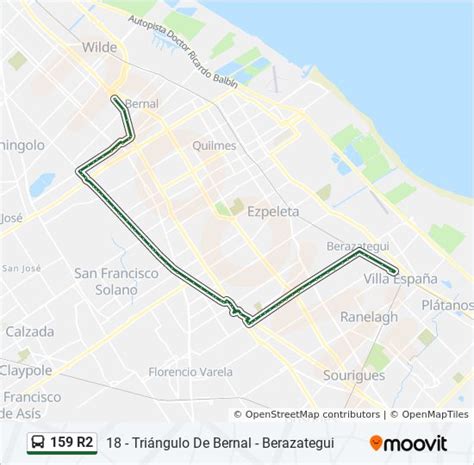 Ruta 159 r2 horarios paradas y mapas 18 Triángulo De Bernal