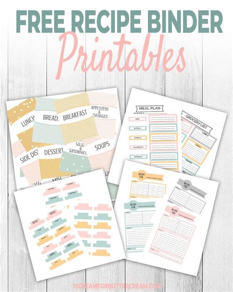 Free Recipe Binder Cover Templates Master Template