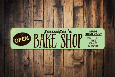 Bake Shop Open Sign Personalized Bakery Store Name Sign - Etsy