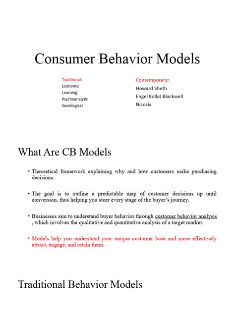 Consumer Behaviour - Models | PDF | Behavior | Consumer Behaviour