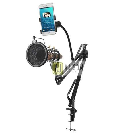 Pedestal Articulado Shockmount Pop Filter Haste P Microfone