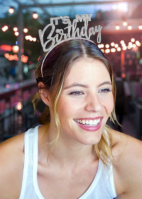 Birthday Decorations Silver Sparkle Its My Birthday Headband