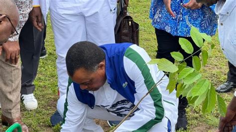 Congo Denis Sassou Nguesso Plante Un Arbre Oyo