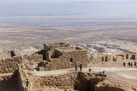 Ruins Of Ancient Masada Fortress Israel Stock Image Image Of