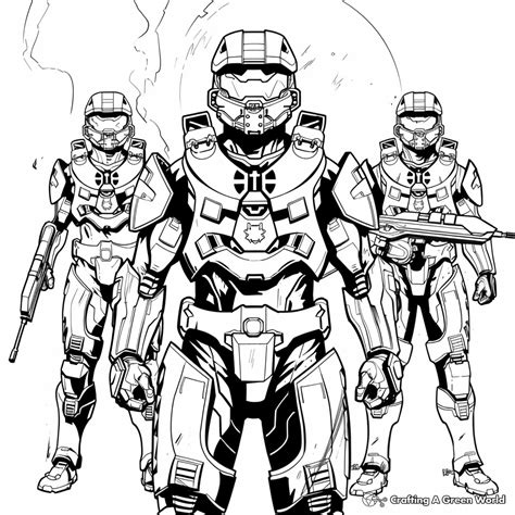 Halo Coloring Pages - Free & Printable!