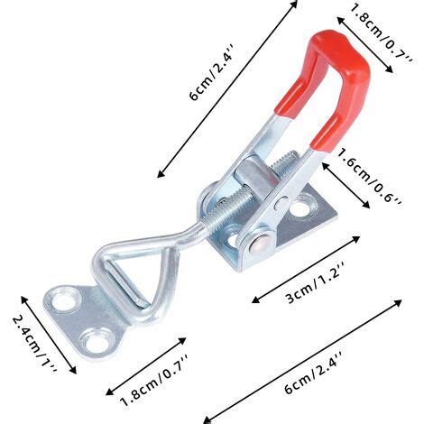 6 Pcs Loquet à bascule en Métal 4001 Capacité de Rétention 100 kg 220